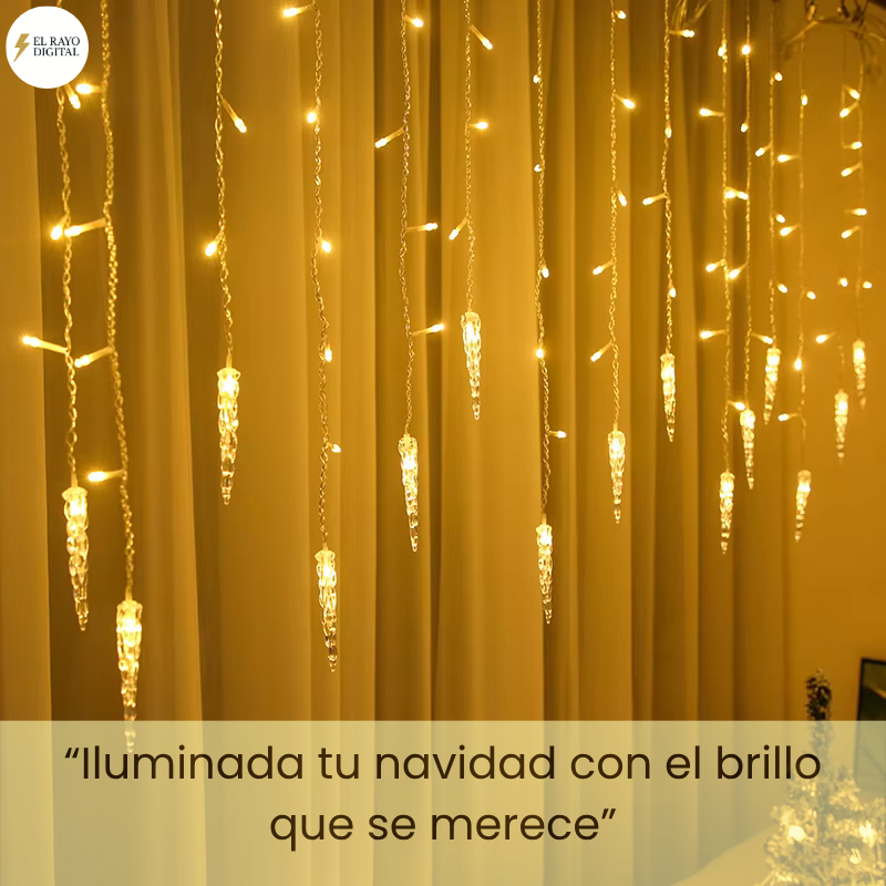 Cascada Led Lluvia Gotas De Agua 4 Mt